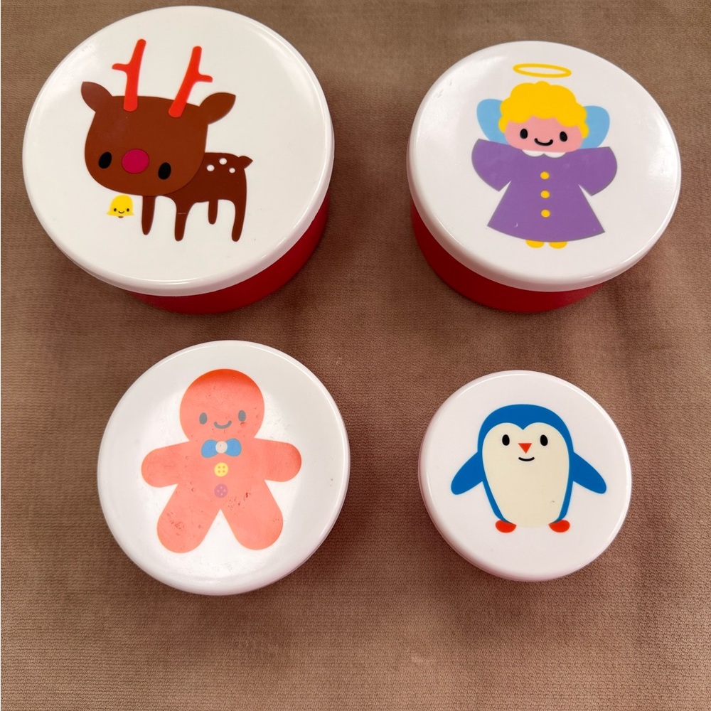 Kids holiday stackable containers